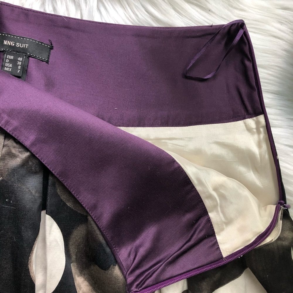 Mango Suit Multicolored Patterned A Line Skirt Wi… - image 3